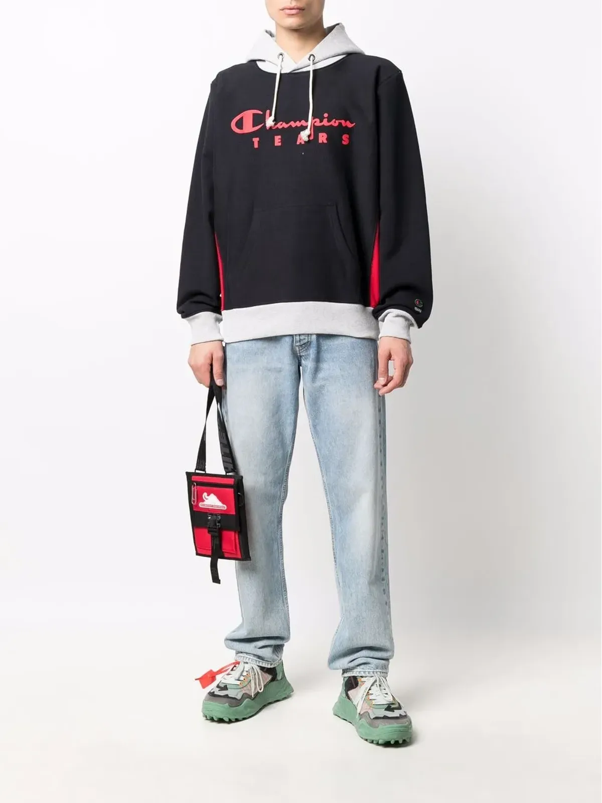 Champion ロゴプリント フード付きパーカー - 画像2