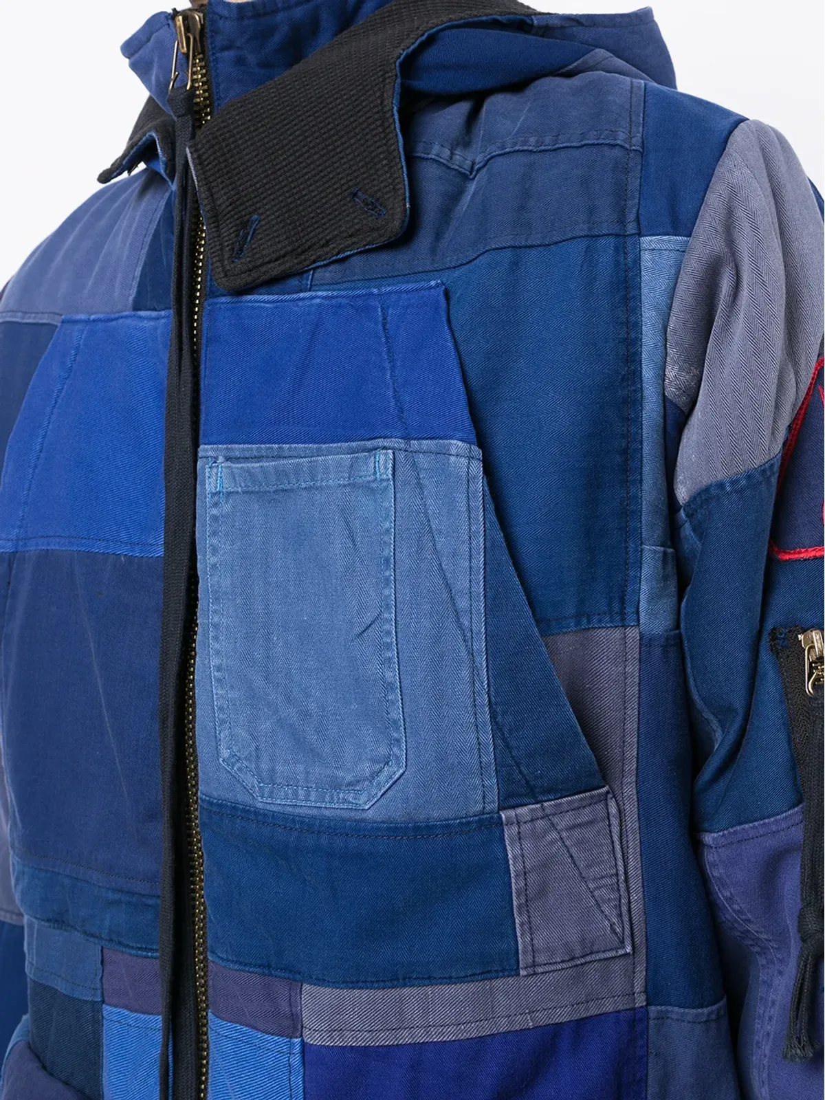 Greg Lauren パッチワークデザインコート - 画像5
