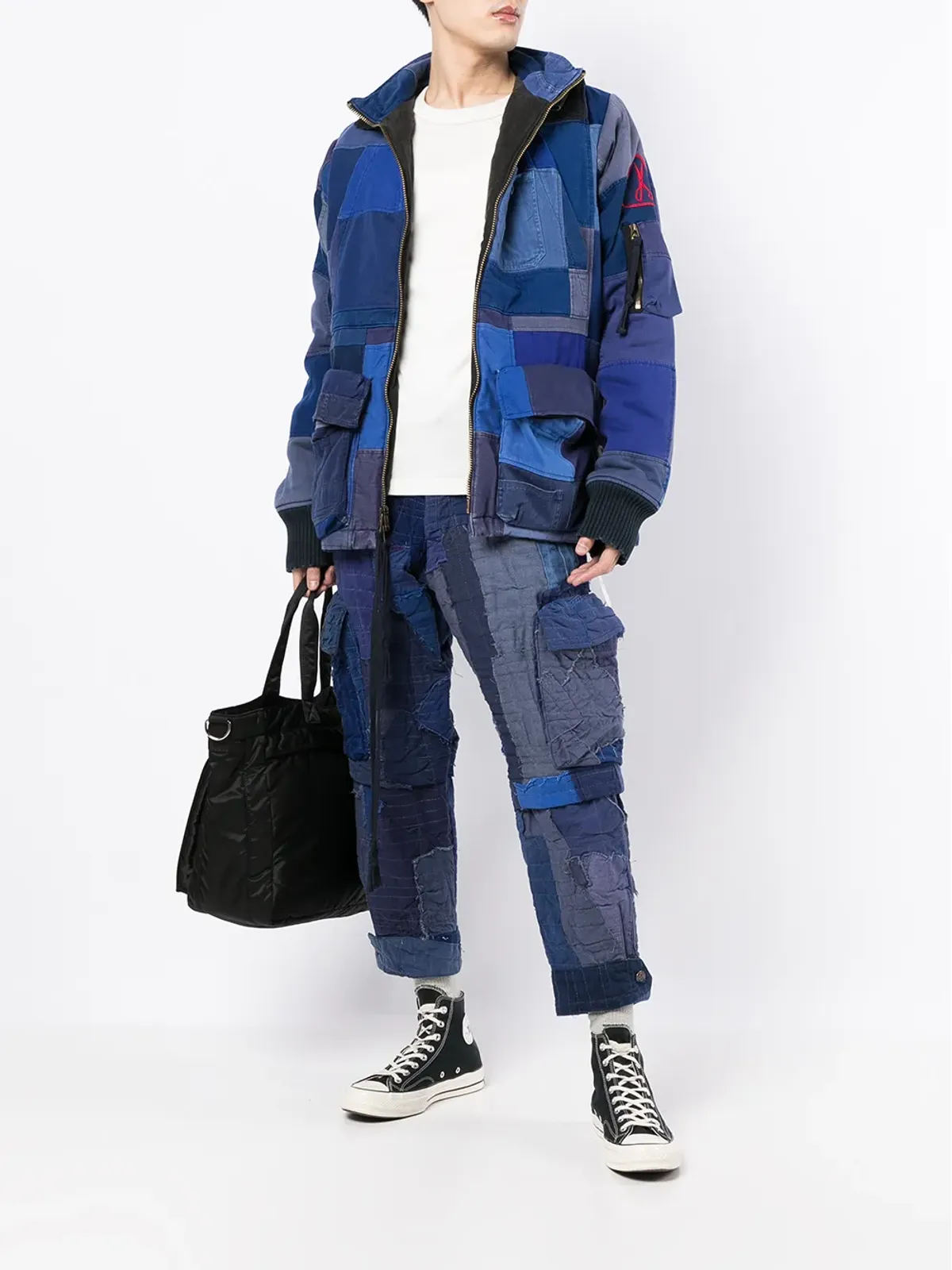 Greg Lauren パッチワークデザインコート - 画像2
