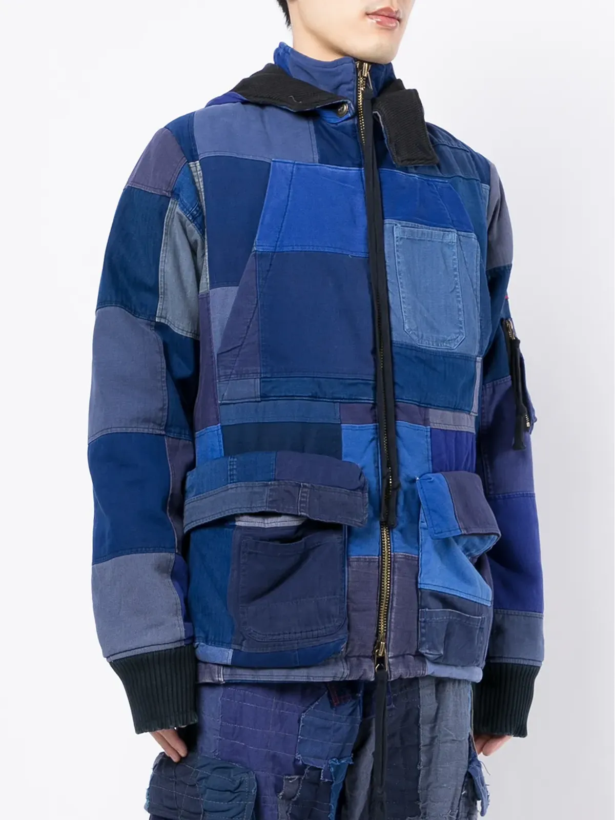 Greg Lauren パッチワークデザインコート - 画像3