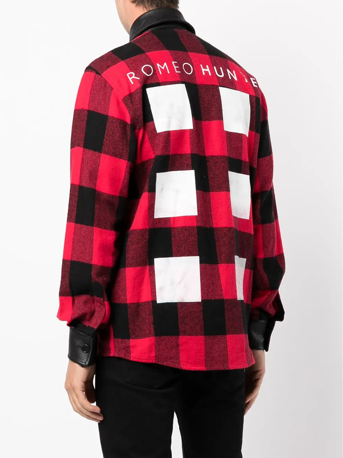 ROMEO HUNTE check-print wool shirt - Black - 画像4