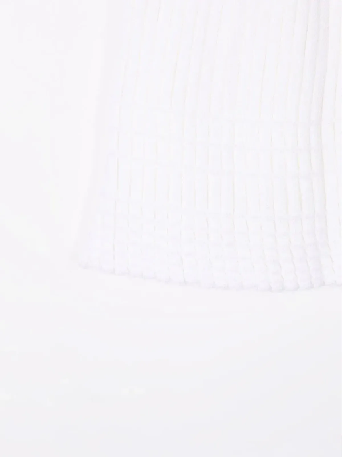 Little Bear リブ編みAラインミニスカート（ホワイト） - 画像3