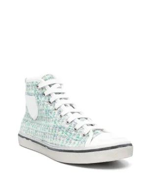 Saint Laurent ロゴパッチスニーカー - グリーン - サムネイル2