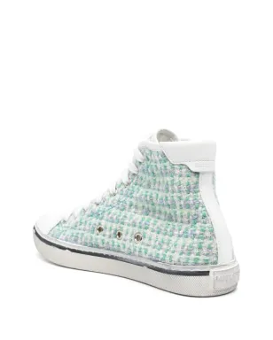 Saint Laurent ロゴパッチスニーカー - グリーン - サムネイル3
