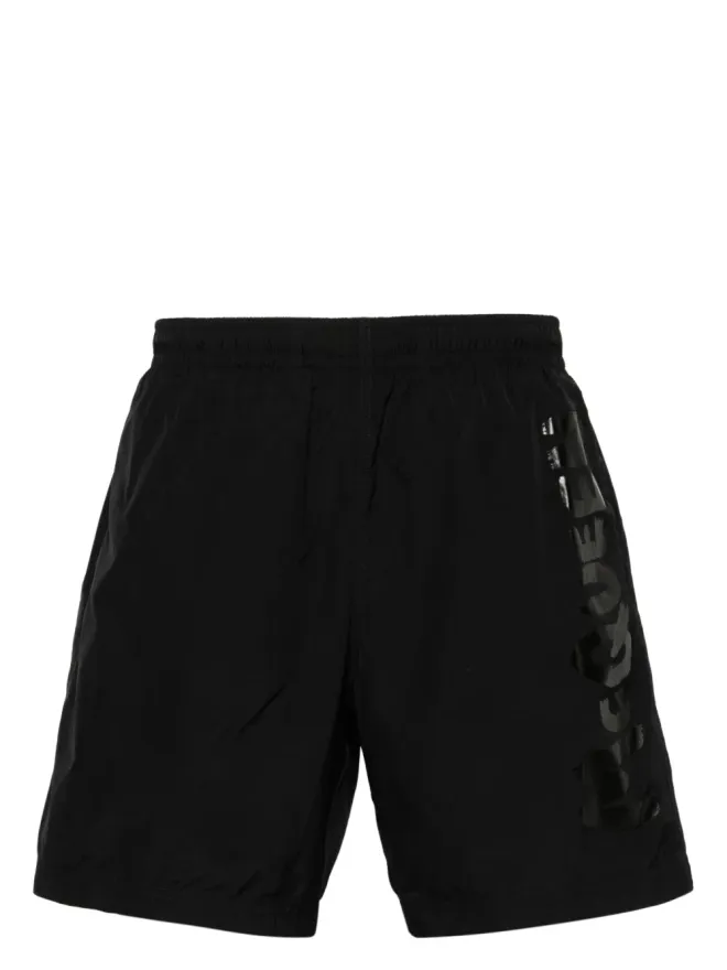 Alexander McQueen Alexander McQueen ロゴプリント スイムショーツの商品画像