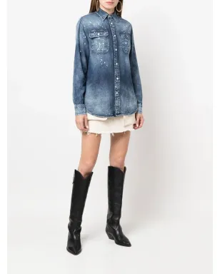 Ralph Lauren Collection ペイントスプラター デニムシャツ - サムネイル3