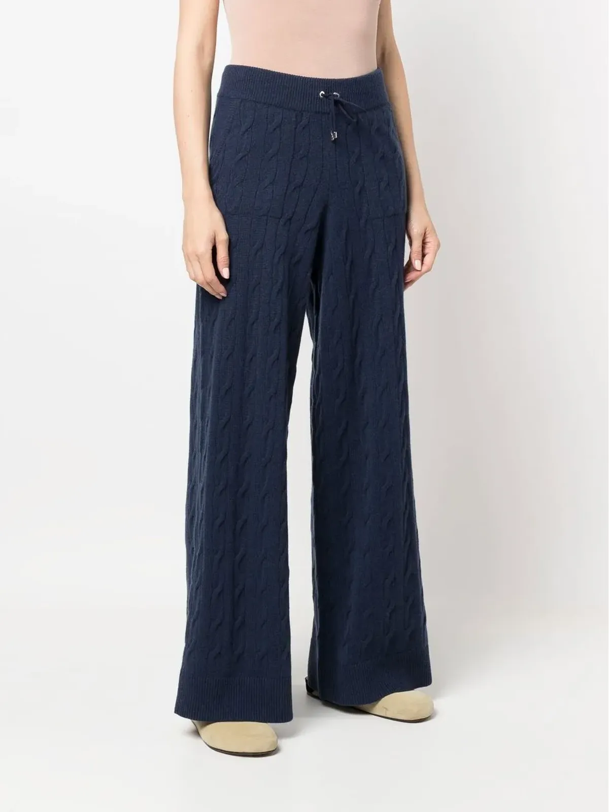 Ralph Lauren Collection リサイクルカシミヤのワイドレッグパンツ - 画像3