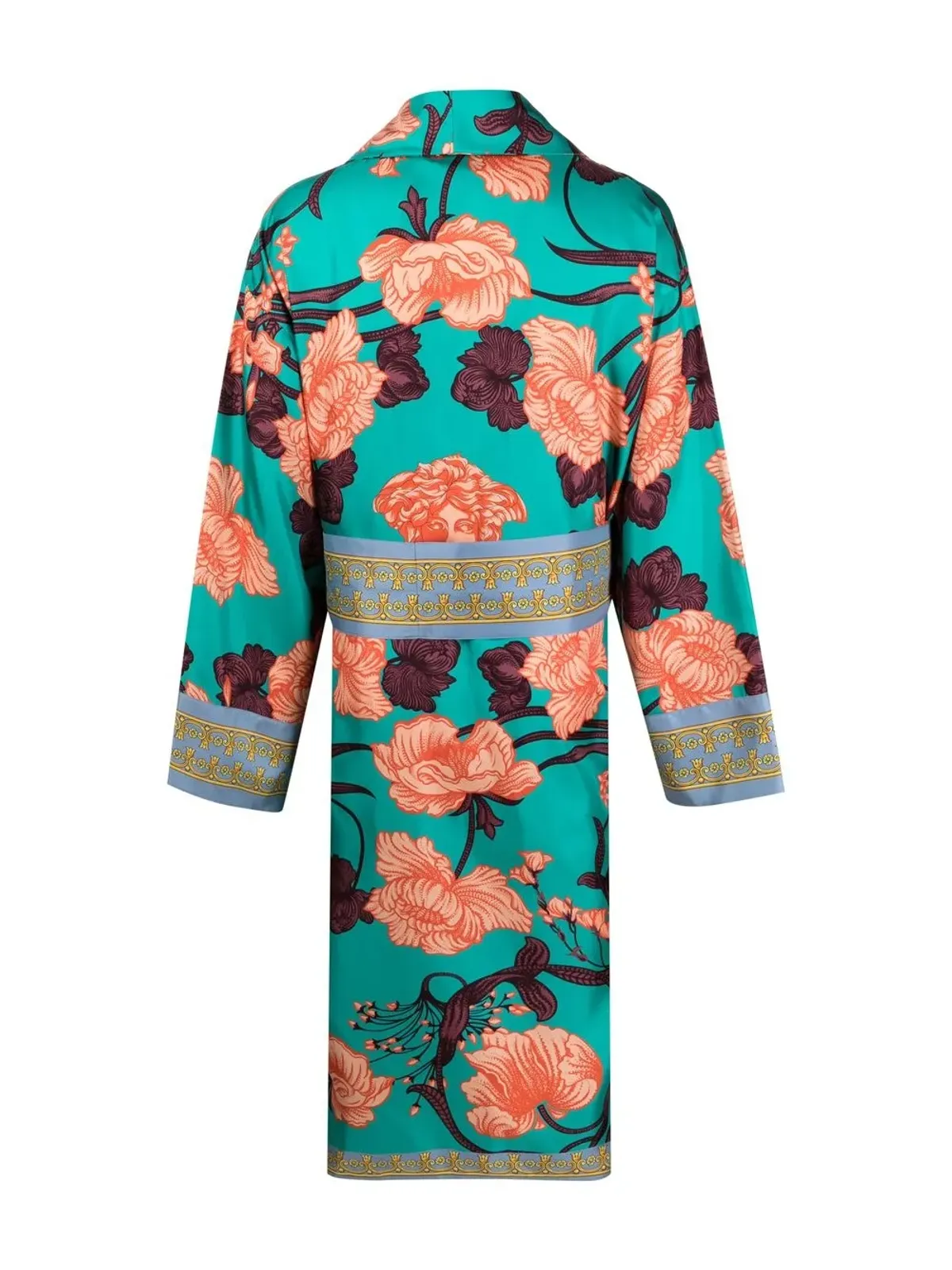Versace グラフィックプリントシルクローブ ブルー - 画像2