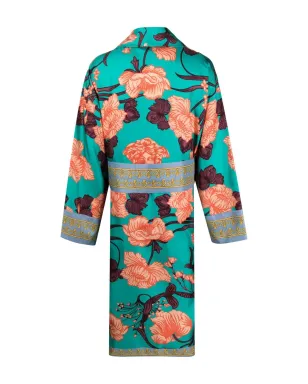 Versace グラフィックプリントシルクローブ ブルー - サムネイル2