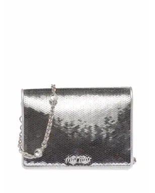 Miu Miu Confidential シークイン装飾レザーバッグ - 銀色 - サムネイル2