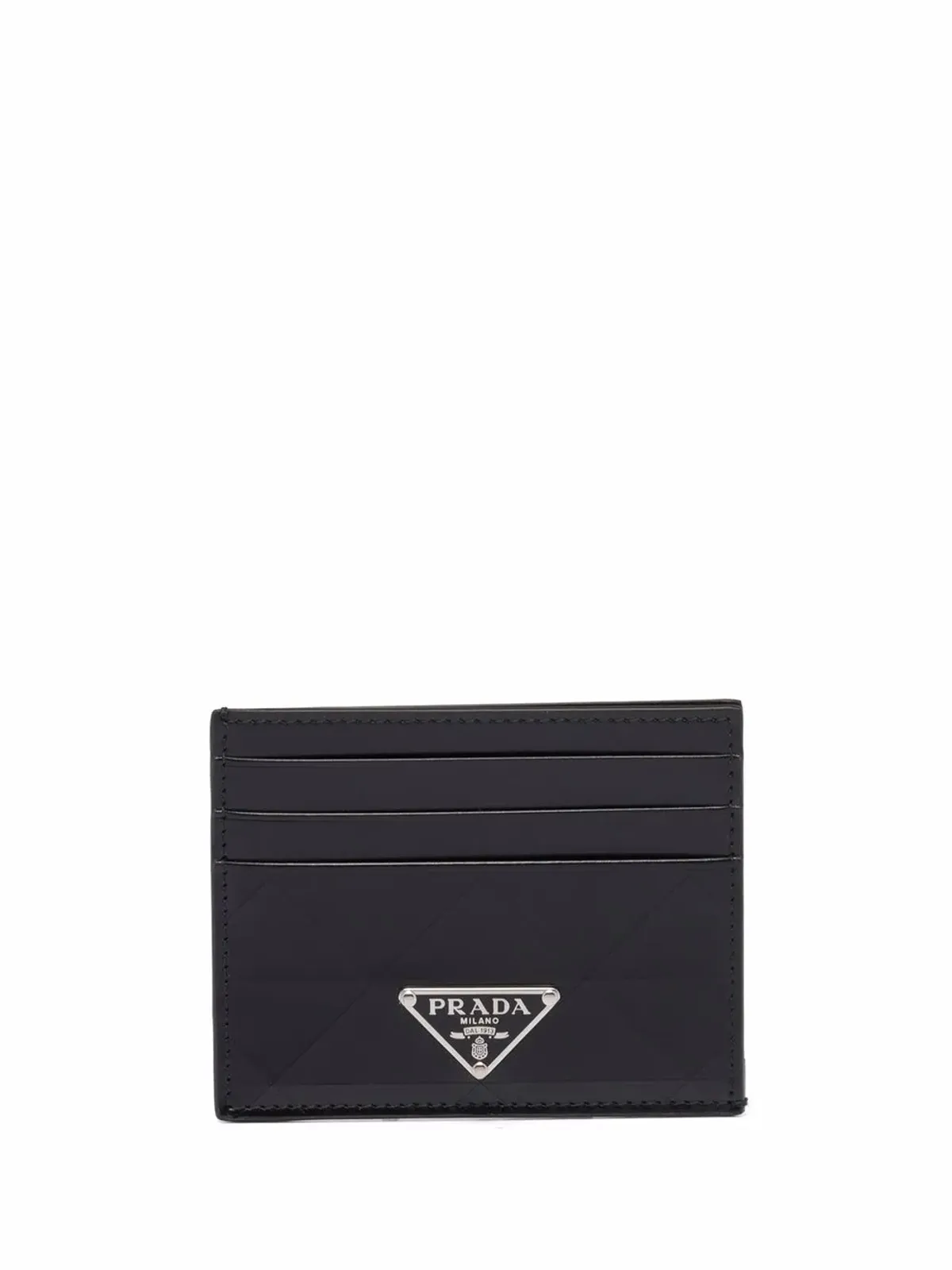 Prada ロゴプレート レザー カードホルダー - 画像1