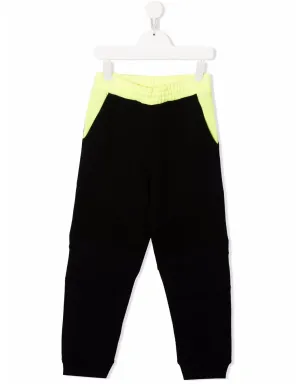 Balmain Kids colour-block track pants - Black - サムネイル1