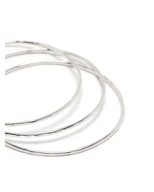 DOWER AND HALL hammered nomad bangle set - Silver - サムネイル3