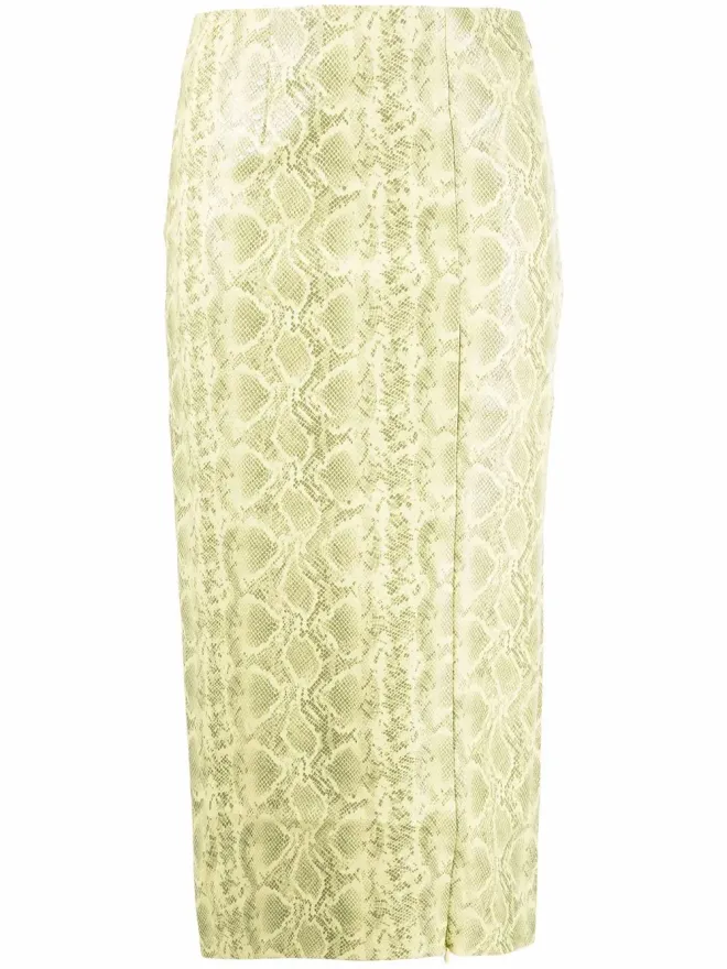 ROTATE BIRGER CHRISTENSEN ROTATE BIRGER CHRISTENSEN 蛇柄プリントスカートの商品画像
