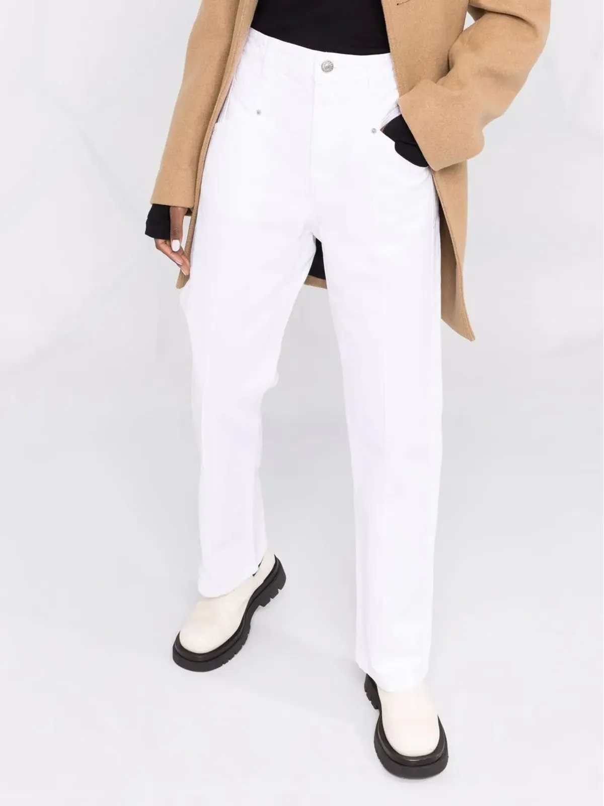 ISABEL MARANT ストレートレッグパンツ - ホワイト - 画像5