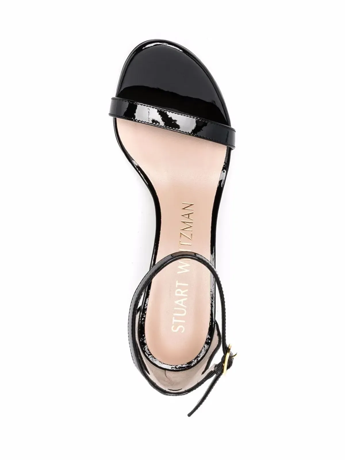 Stuart Weitzman オープントゥ レザーサンダル - ブラック - 画像4