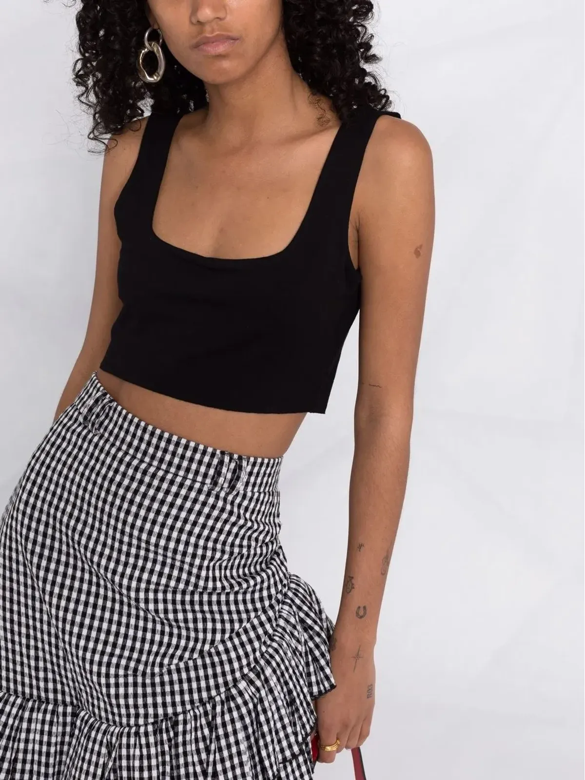 MANURÍ Miss Jane sleeveless cropped top - Black - 画像5