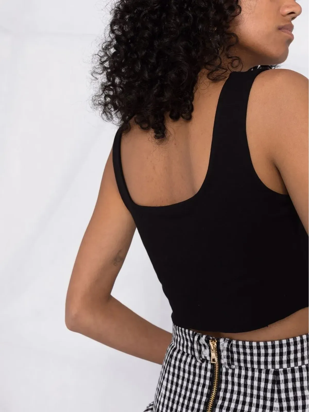 MANURÍ Miss Jane sleeveless cropped top - Black - 画像3