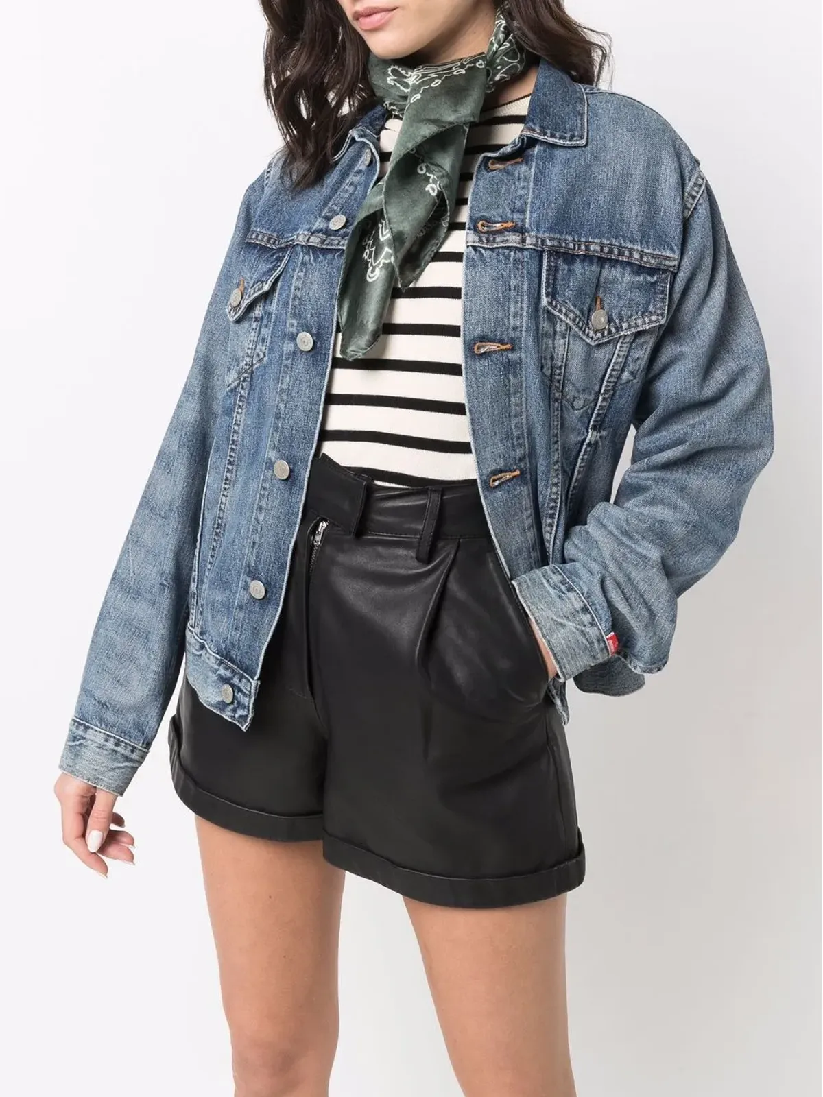 Golden Goose ペイズリーパターン シルクスカーフ - グリーン - 画像2
