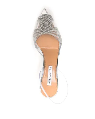 Aquazzura Gatsby スリングバックパンプス（シルバー） - サムネイル4