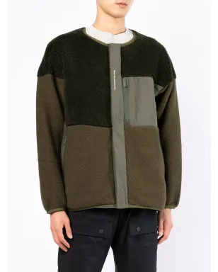 White Mountaineering パッチワーク襟なしジャケット（グリーン） - サムネイル3