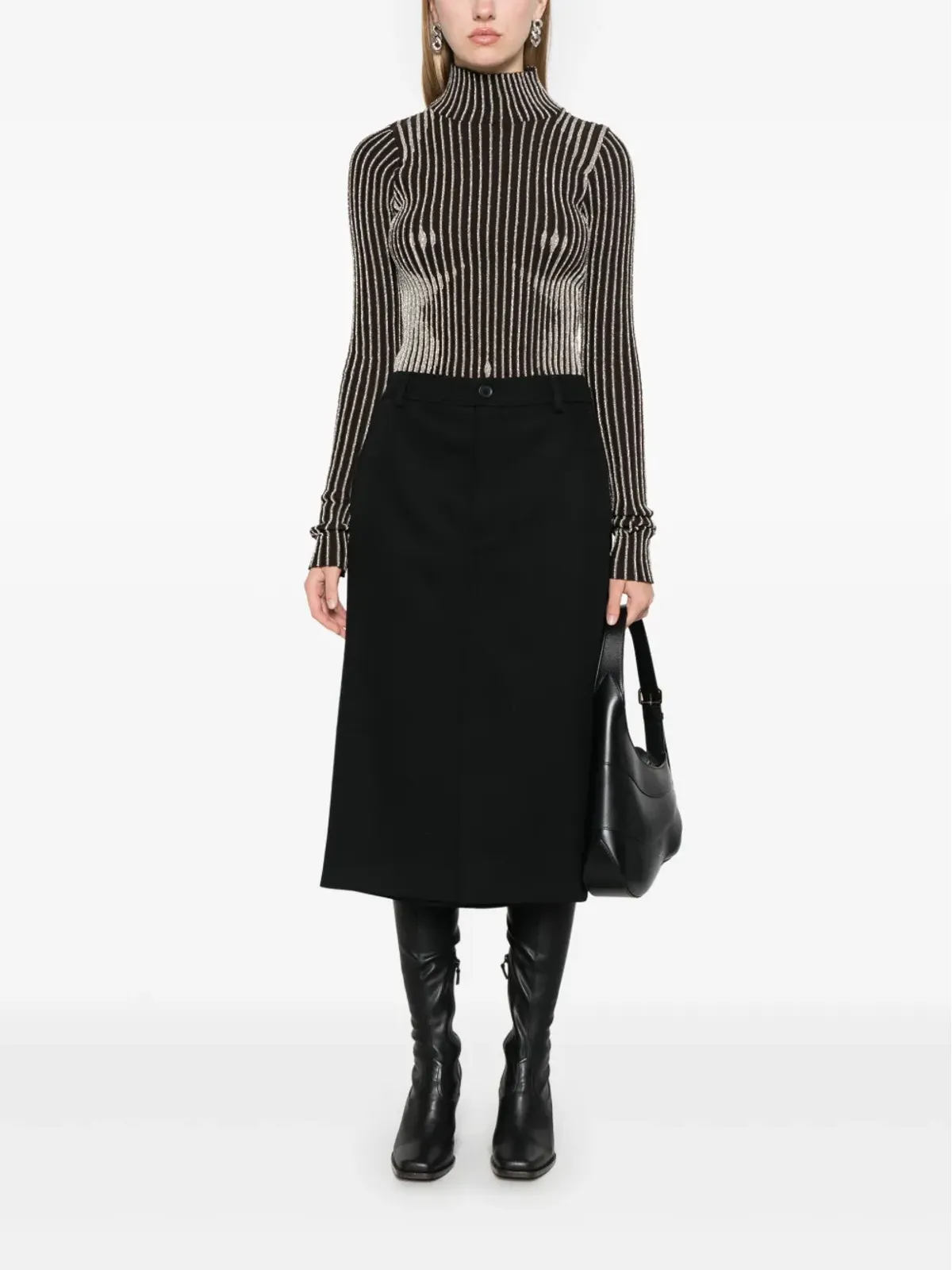 Balenciaga レイヤードミディスカート - 画像2