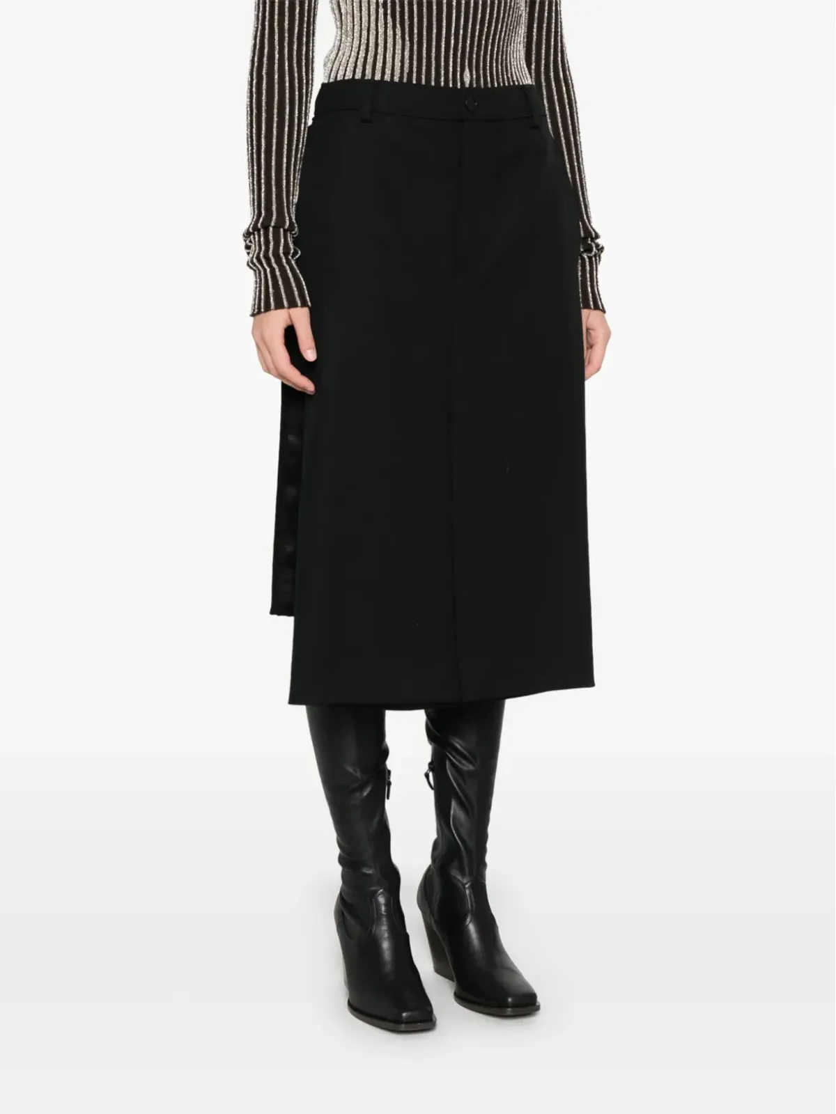 Balenciaga レイヤードミディスカート - 画像3