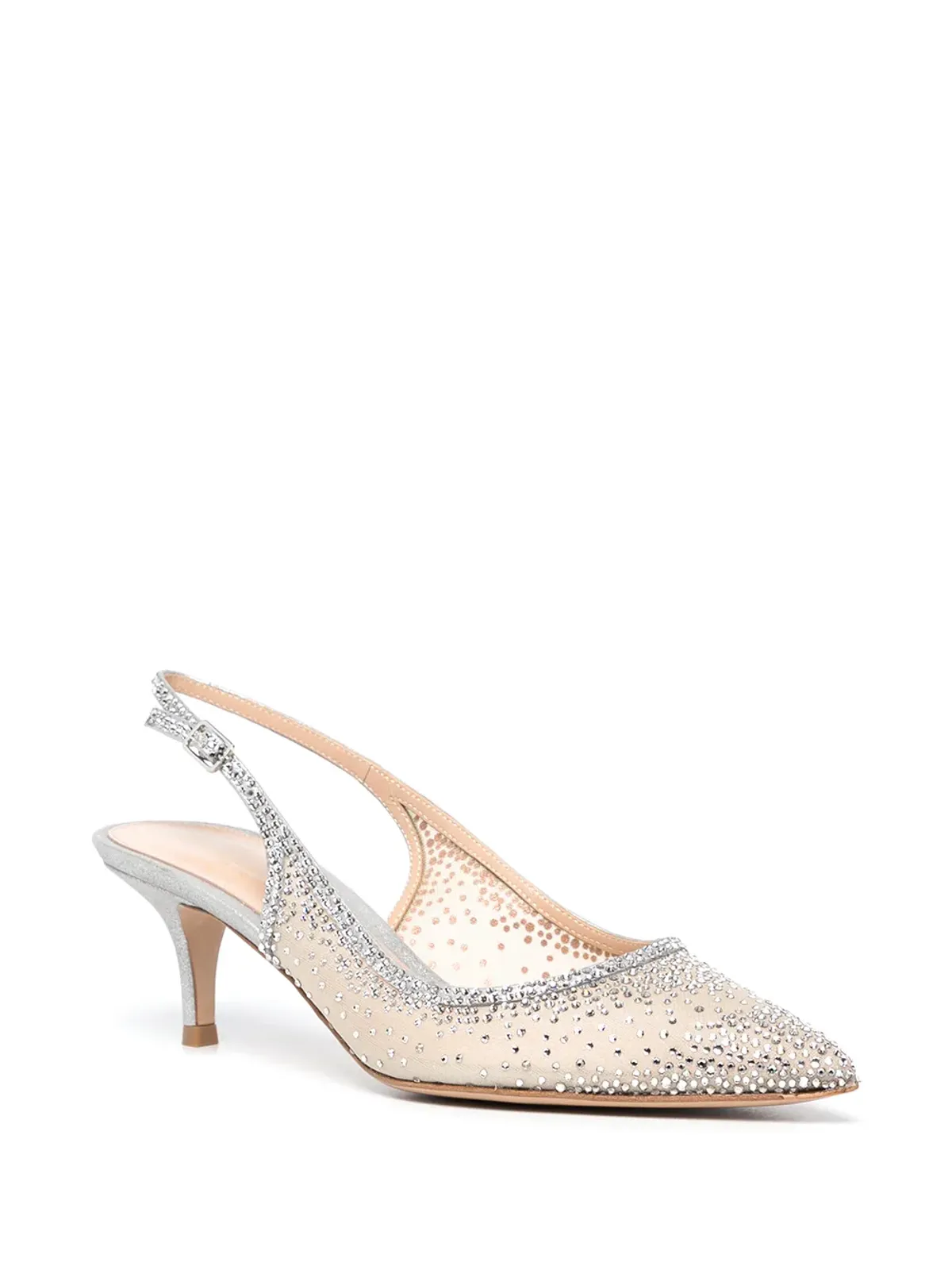 Gianvito Rossi Regina 55mm スリングバックパンプス - シルバー - 画像2