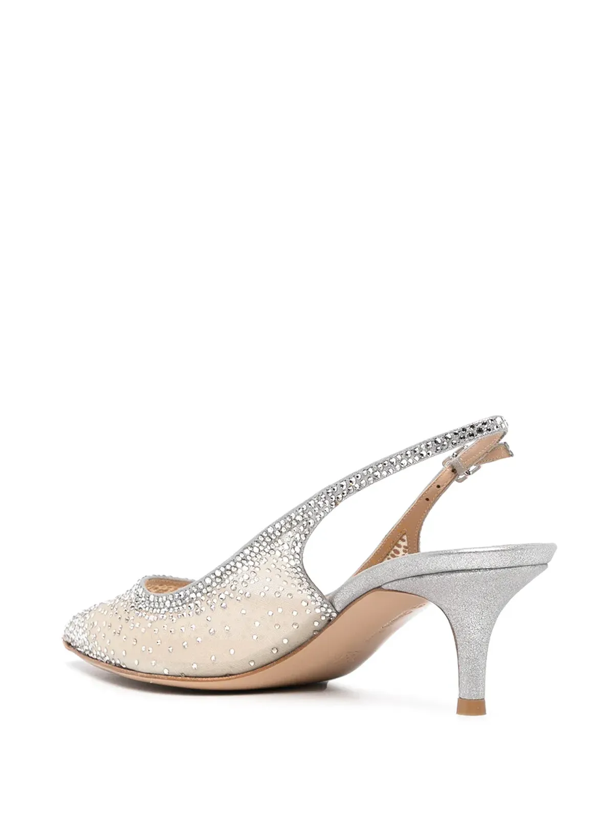 Gianvito Rossi Regina 55mm スリングバックパンプス - シルバー - 画像3