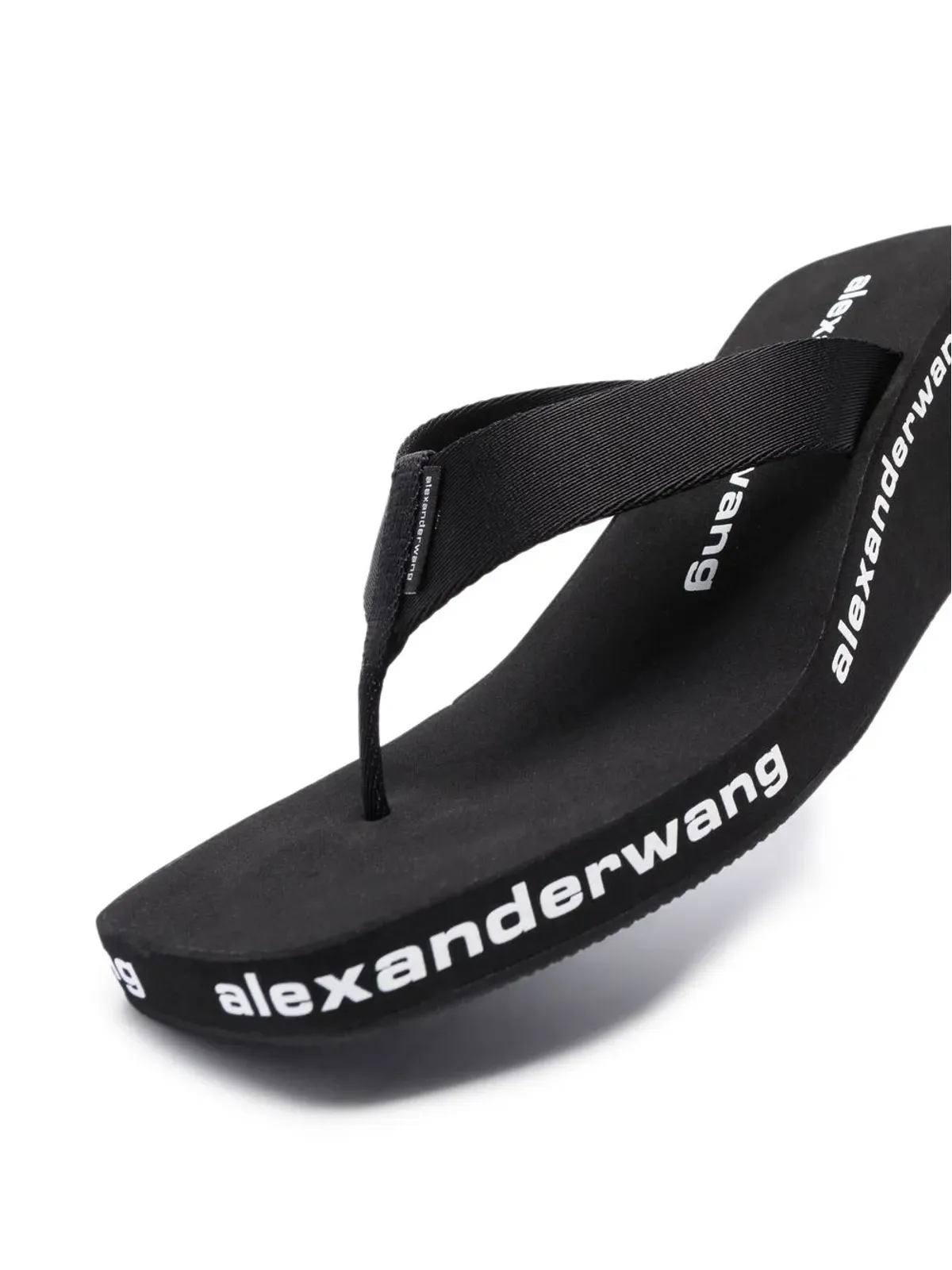 Alexander Wang ロゴプリント ウェッジ フリップフロップ - ブラック - 画像2