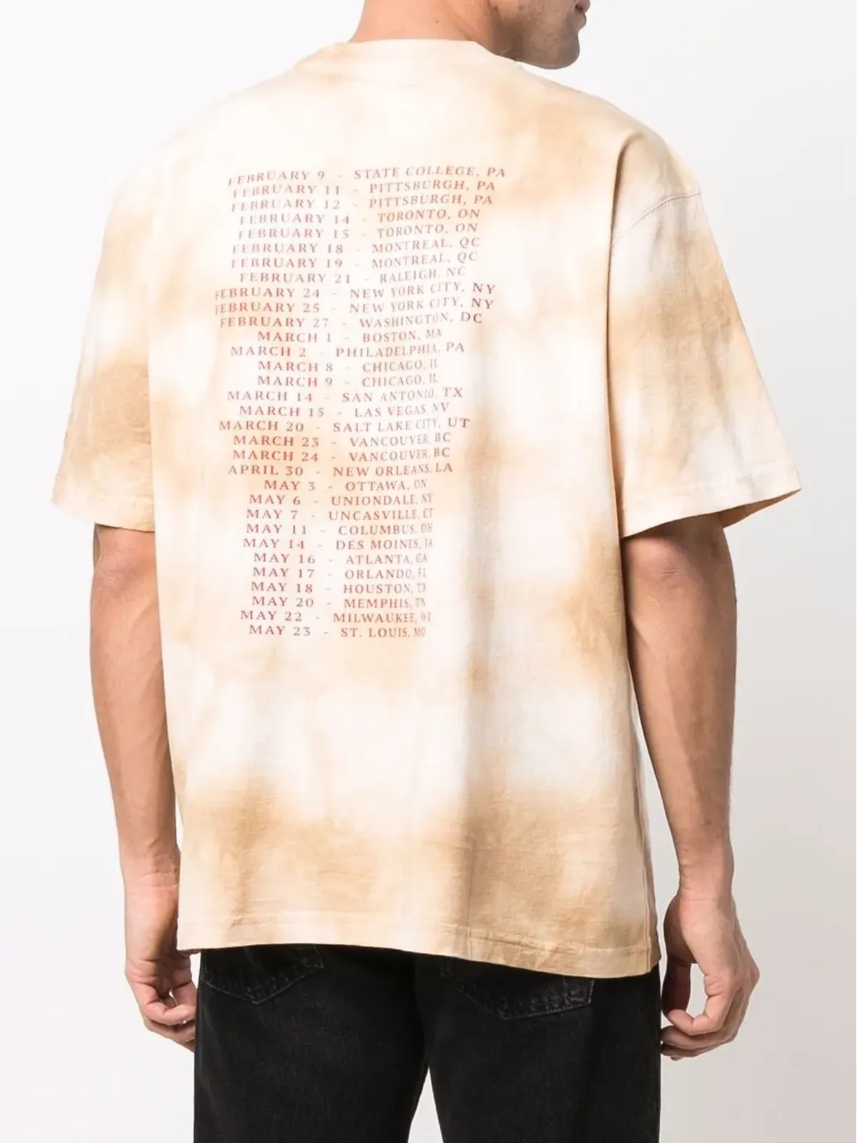 Diesel ツアープリント タイダイ Tシャツ - ベージュ - 画像4