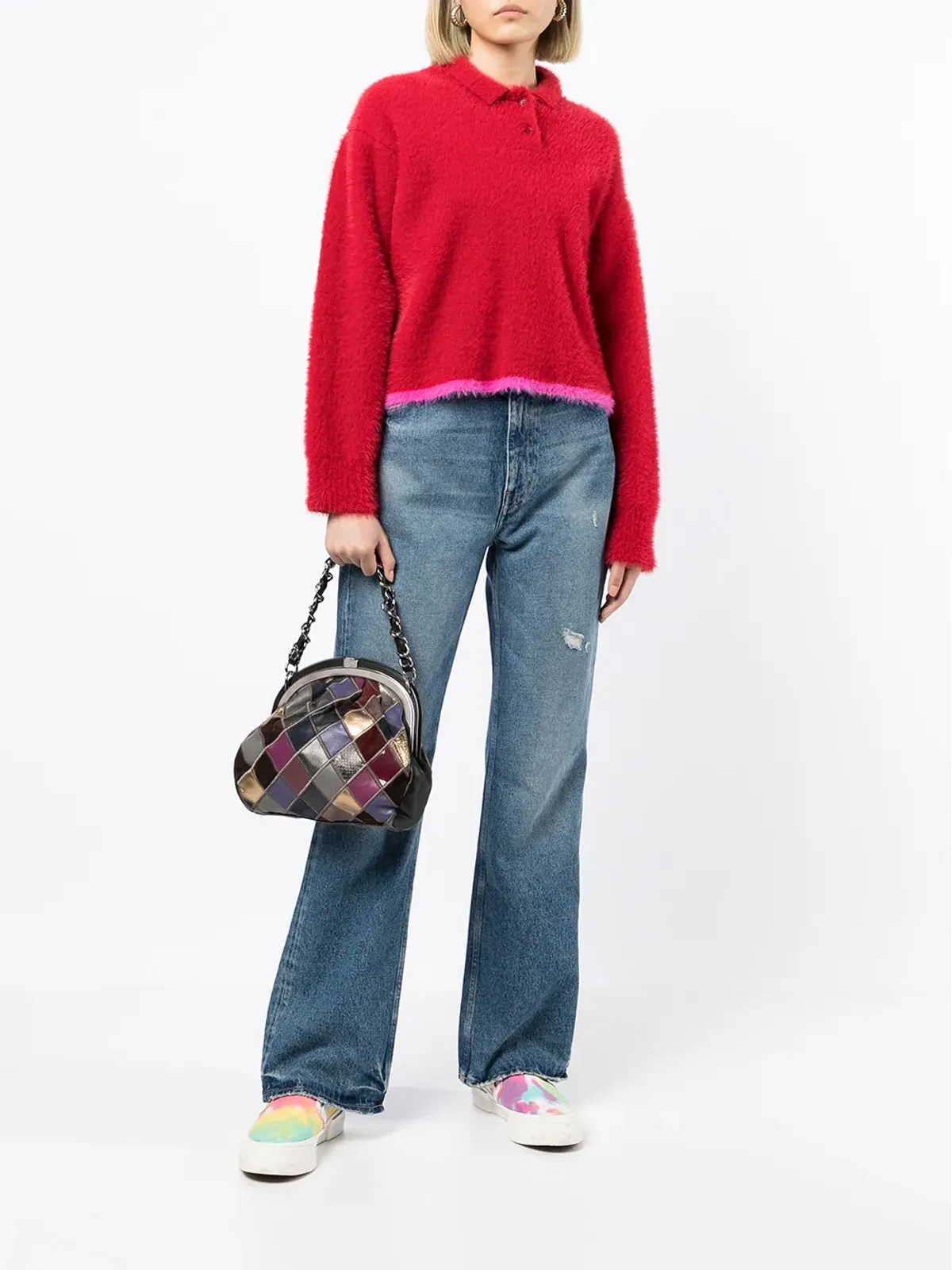 CHANEL ビンテージ 2005-2006 CCパッチワーク ハンドバッグ - マルチカラー - 画像2