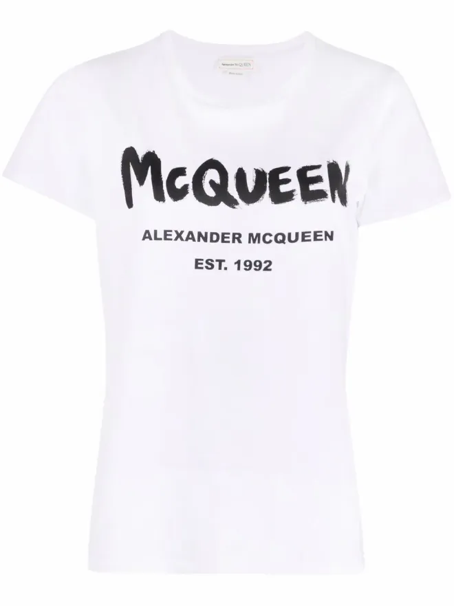 Alexander McQueen Alexander McQueen ロゴプリント コットンTシャツの商品画像