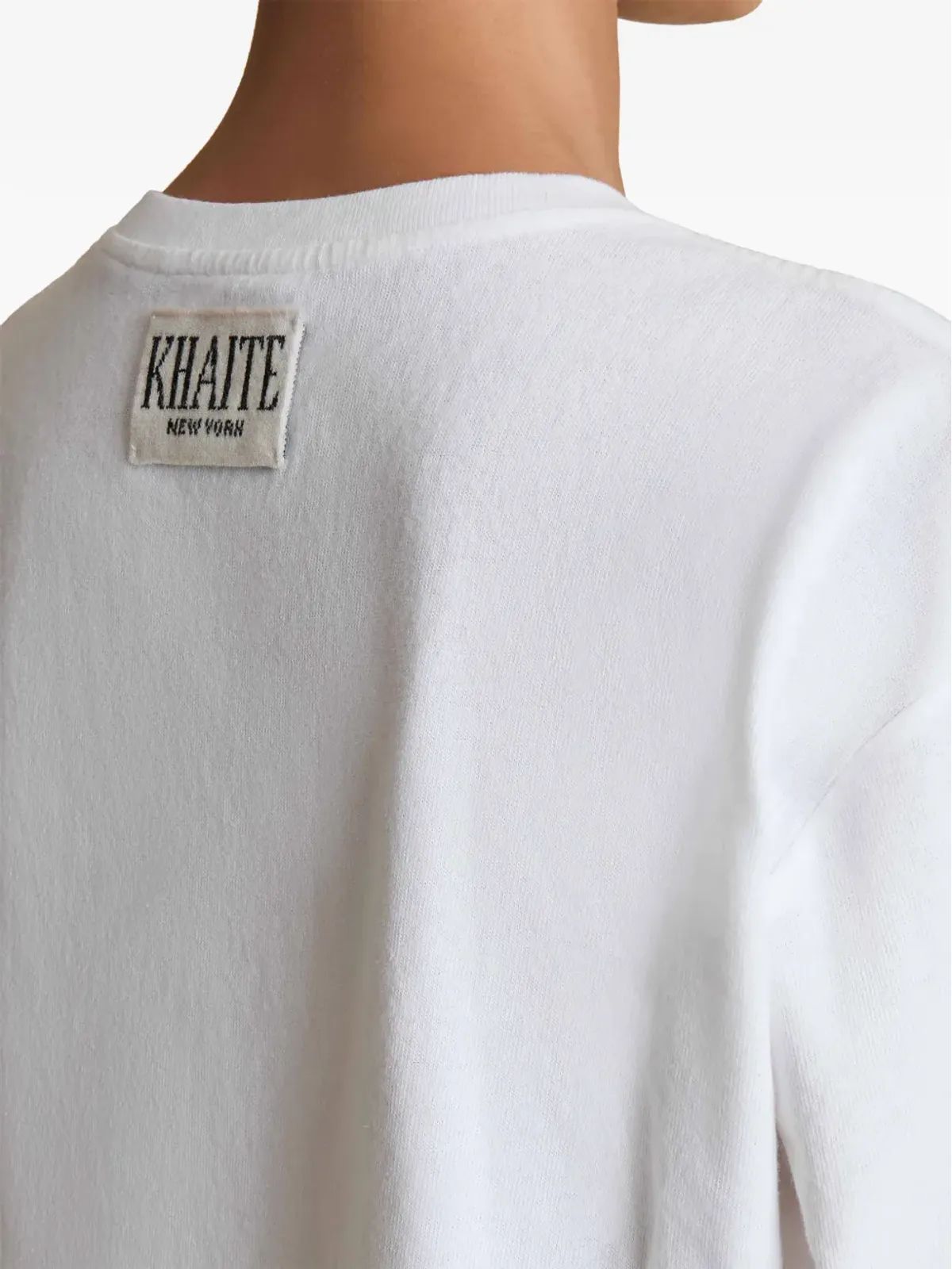 KHAITE Mae ロゴアップリケ Tシャツ - 画像5