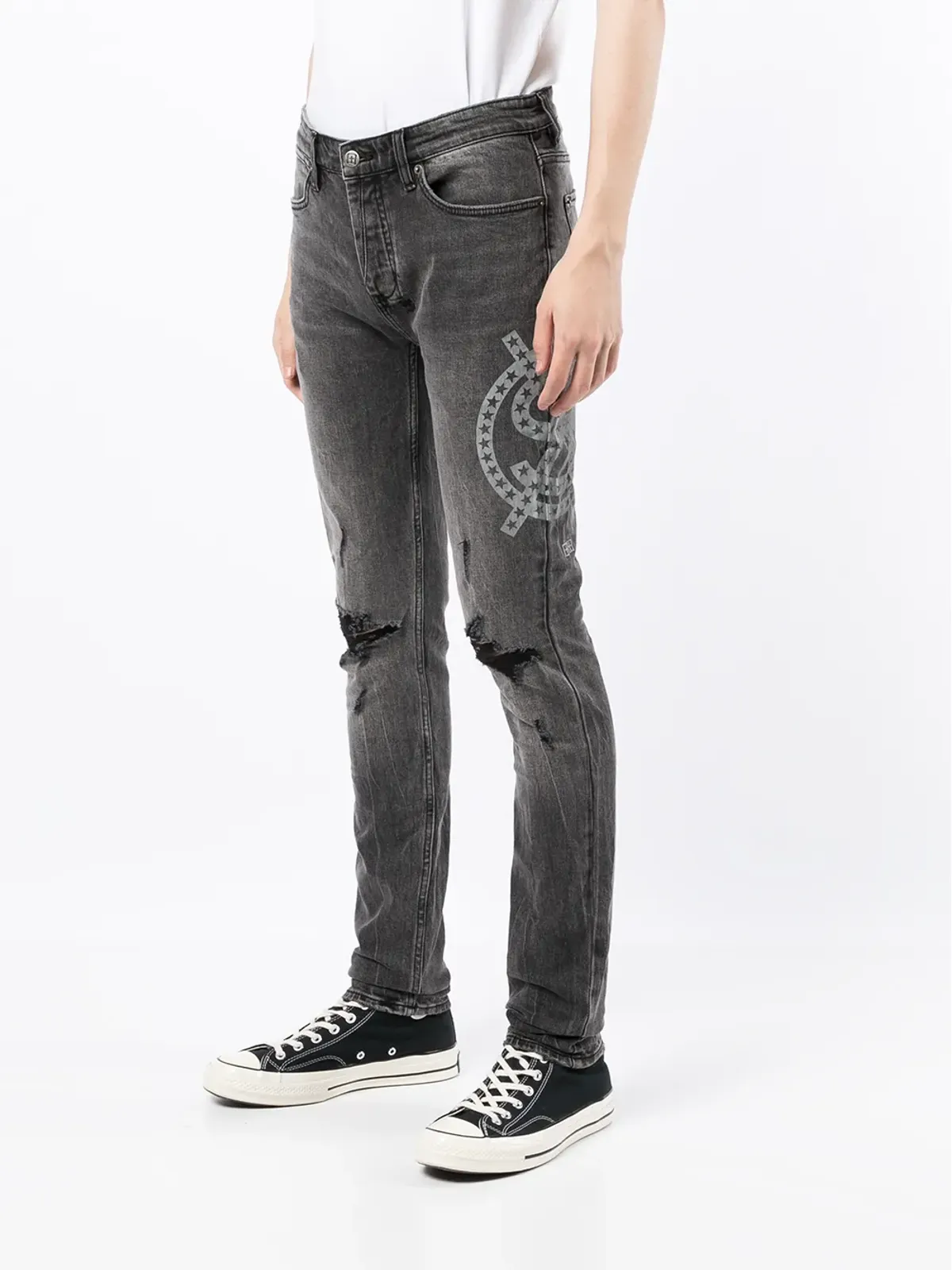 Ksubi モチーフプリント スリムフィット ジーンズ - 画像3