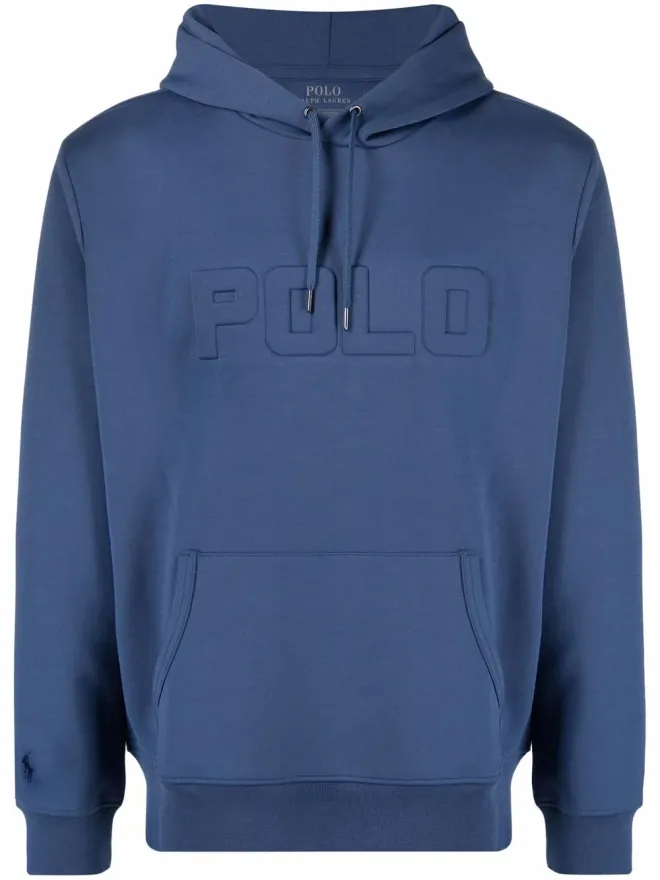 Polo Ralph Lauren Polo Ralph Lauren エンボスロゴ ドローストリングフーディー ブルーの商品画像