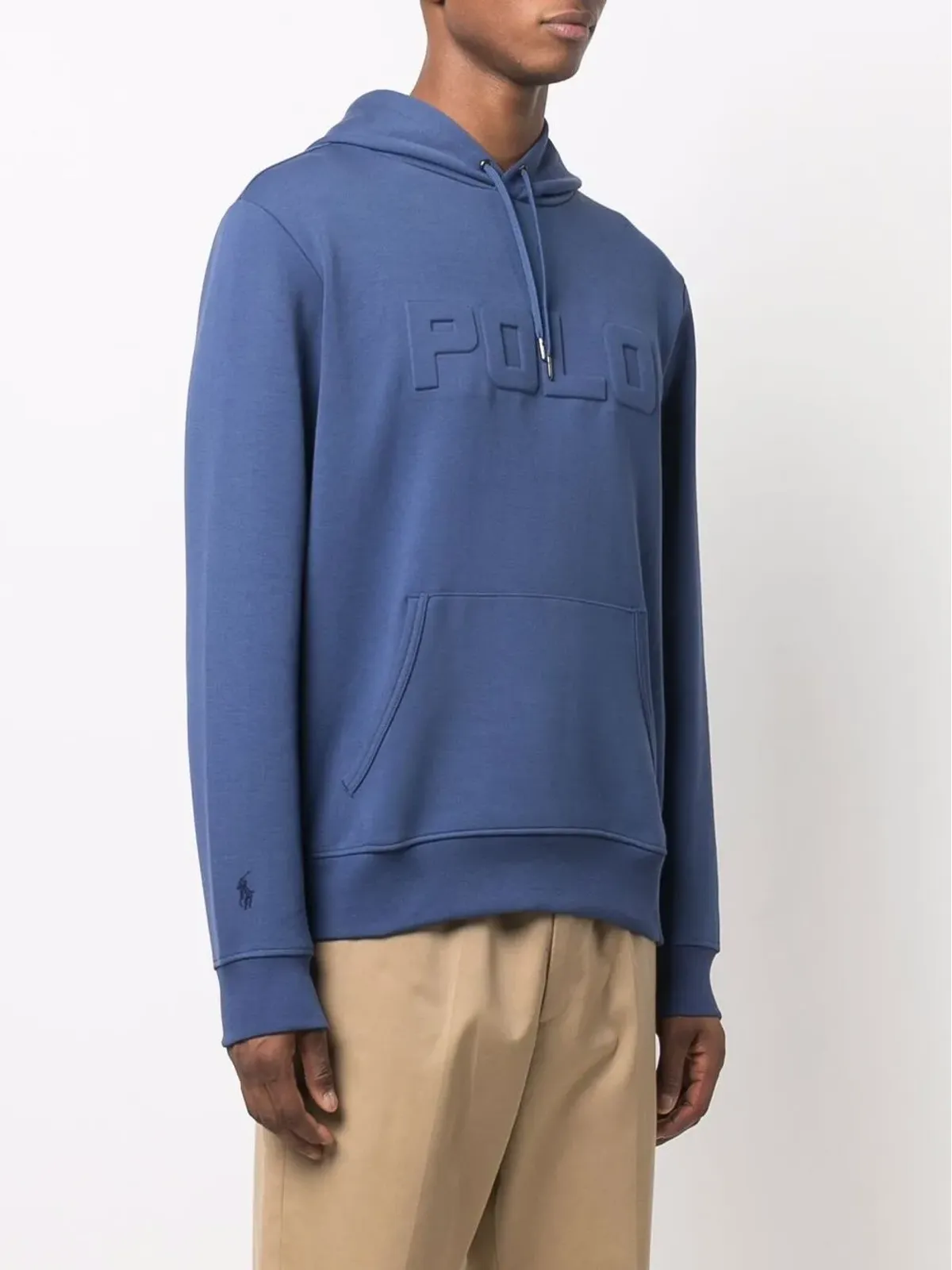 Polo Ralph Lauren エンボスロゴ ドローストリングフーディー ブルー - 画像3