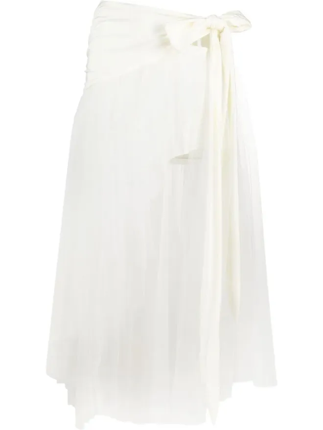 Philosophy Di Lorenzo Serafini Philosophy Di Lorenzo Serafini サイドタイ付きアシンメトリードレープスカートの商品画像