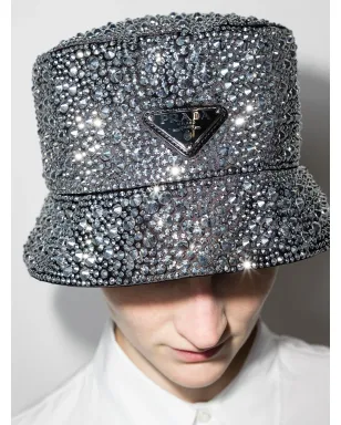 Prada クリスタル装飾バケットハット - サムネイル2