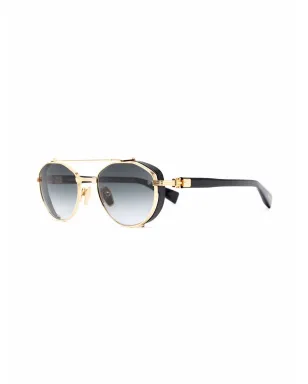 Balmain Eyewear ラウンドフレームサングラス - サムネイル2