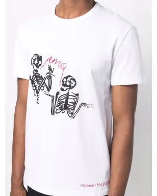 Alexander McQueen スケルトン ロゴプリント Tシャツ - サムネイル5