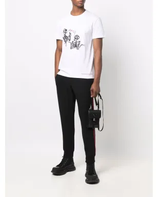 Alexander McQueen スケルトン ロゴプリント Tシャツ - サムネイル2