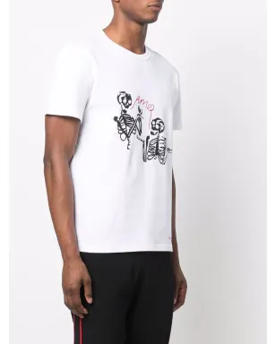 Alexander McQueen スケルトン ロゴプリント Tシャツ - サムネイル3