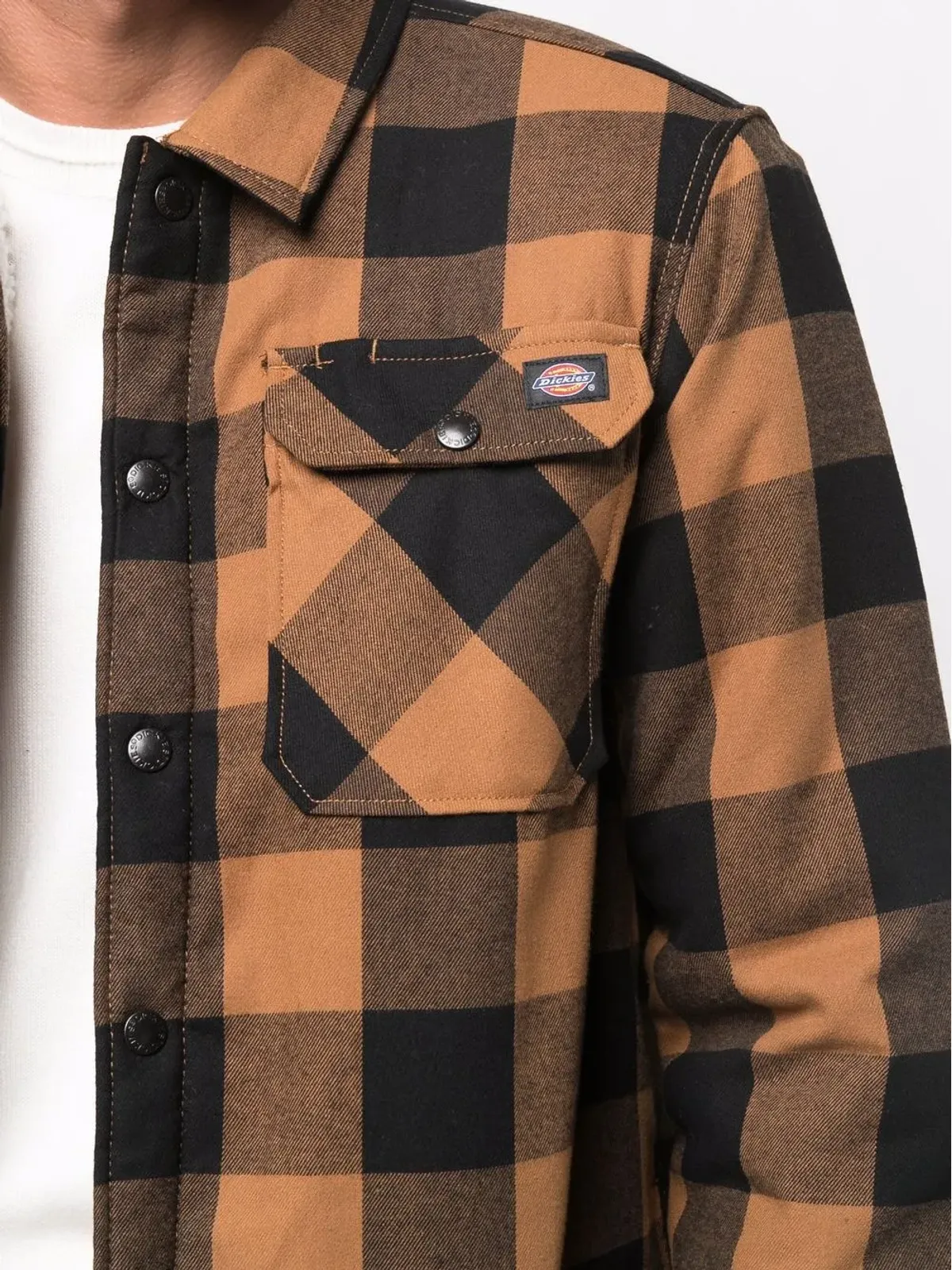 Dickies Construct ブラウン プラッドチェック柄ジャケット - 画像5