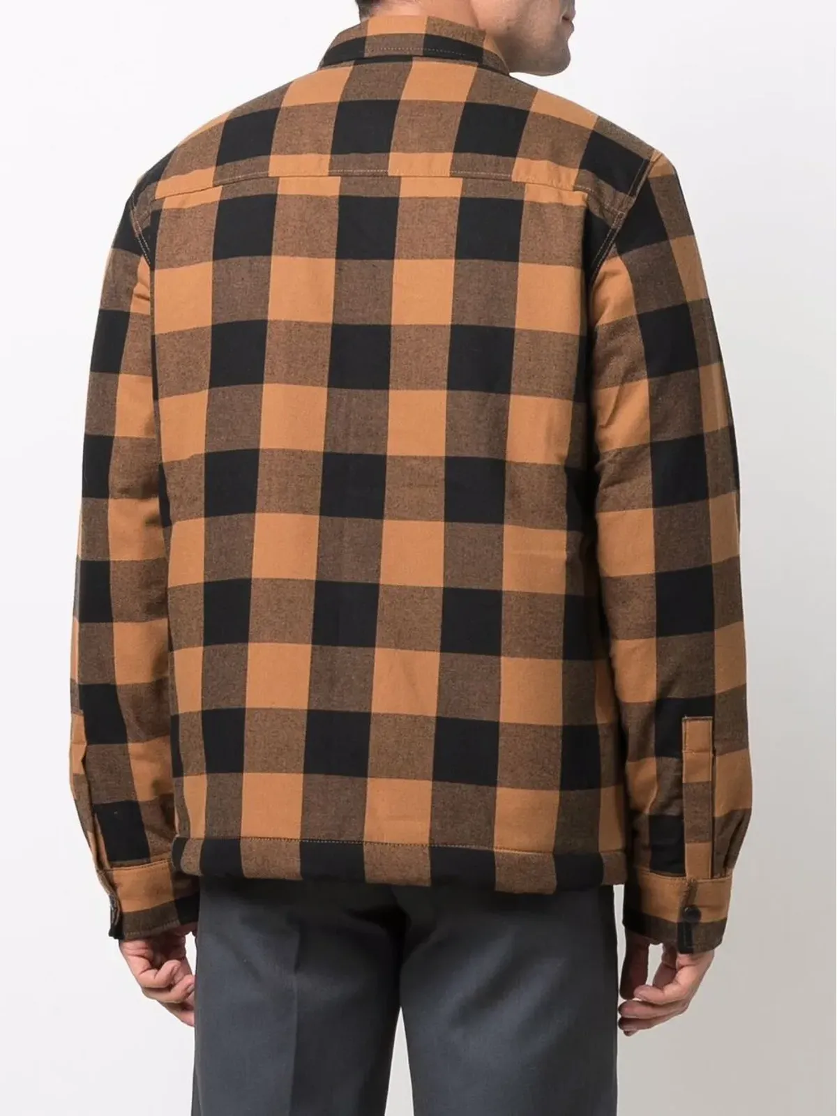 Dickies Construct ブラウン プラッドチェック柄ジャケット - 画像4