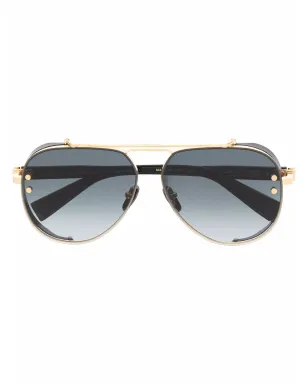 Balmain Eyewear パイロットフレーム サングラス - サムネイル1