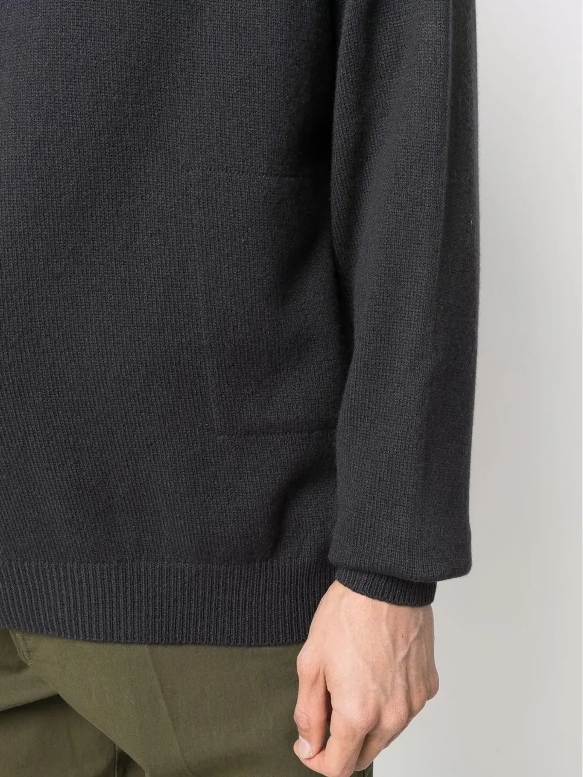 Malo リブ編みフード付きスウェットシャツ - 画像5