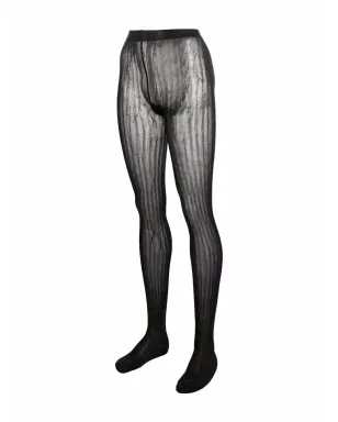 Prada メタリックエフェクト ストライプタイツ - サムネイル2