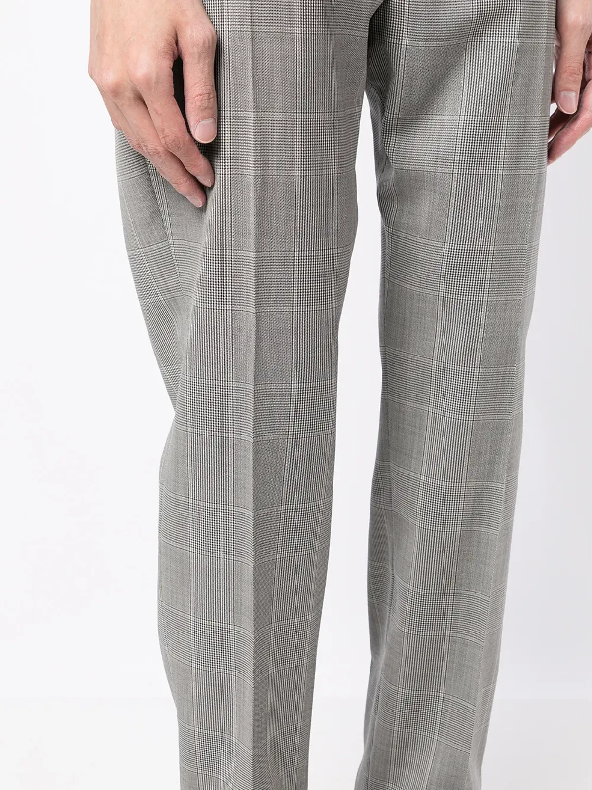 MARANT チェック柄コットン テーラードパンツ - グレー - 画像5