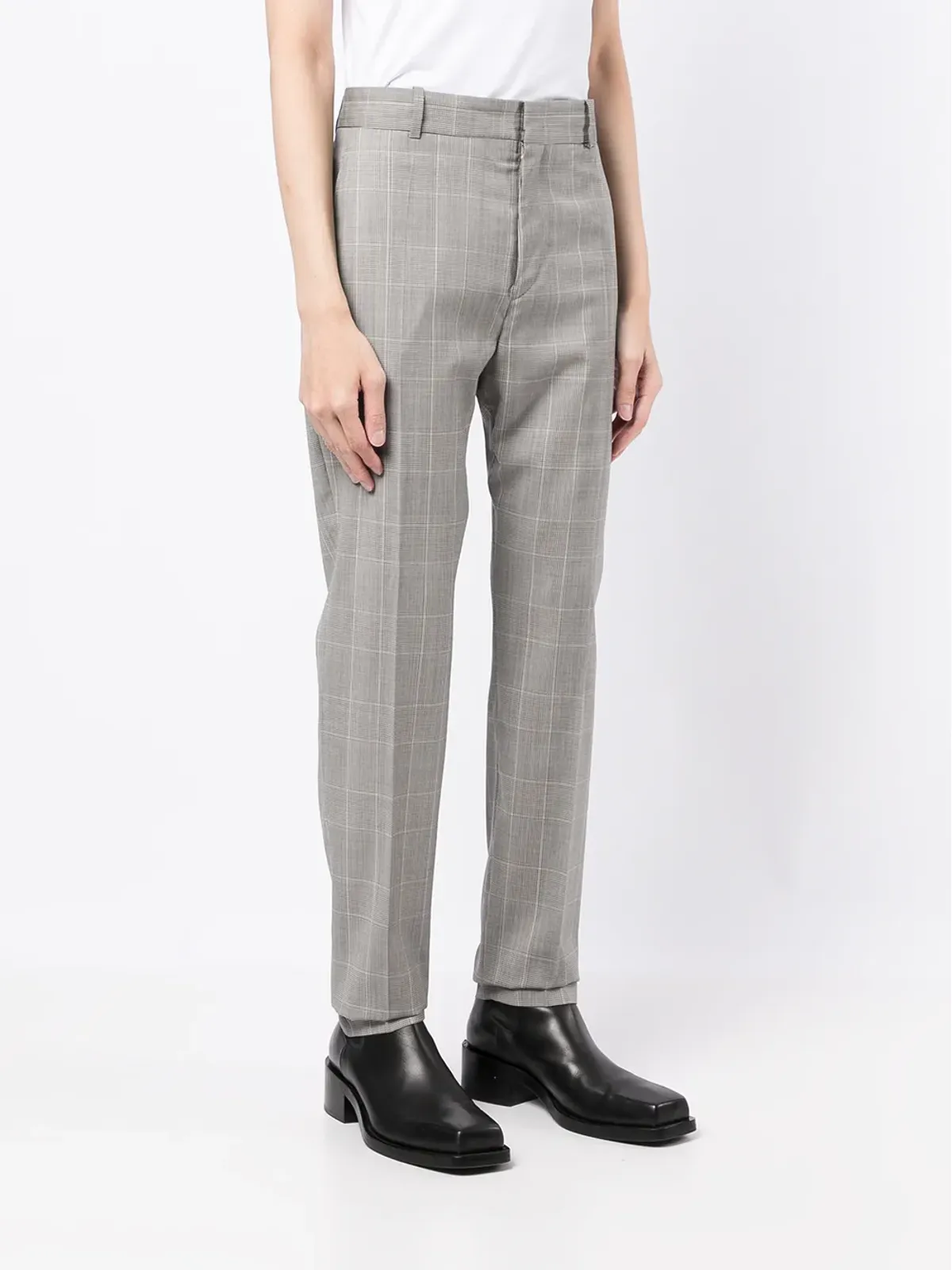 MARANT チェック柄コットン テーラードパンツ - グレー - 画像3